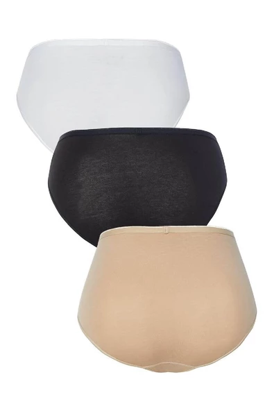 Blackspade 1575 Kadın %94 Pamuklu 3'lü Ekonomik Paket Essential Slip & Külot - Resim 2