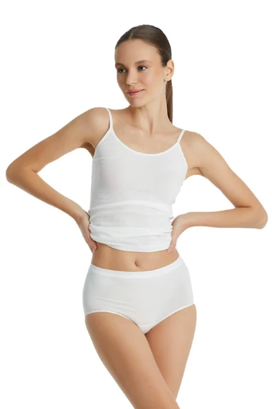 Blackspade 1307 Kadın 2'li Ekonomik Paket %95 Pamuklu Yüksek Bel Slip Külot - Resim 3