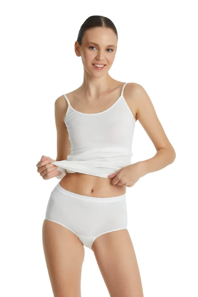 Blackspade 1307 Kadın 2'li Ekonomik Paket %95 Pamuklu Yüksek Bel Slip Külot - Resim 12