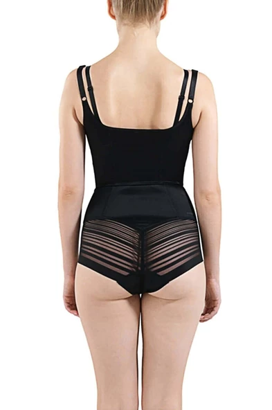 Blackspade Kadın Göğüs Altı Korse Body Control - Tül Detaylı Siyah - 6