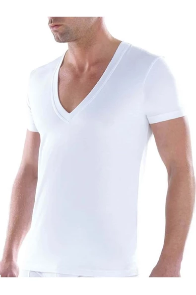 Blackspade Erkek 9212 Pamuklu Derin V Yaka T-Shirt - 8