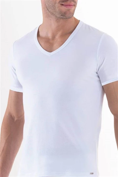 Blackspade 9308 Silver Erkek %94 Modal V Yaka T-Shirt - 12