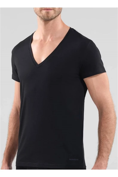 Blackspade Erkek 9212 Pamuklu Derin V Yaka T-Shirt - 2