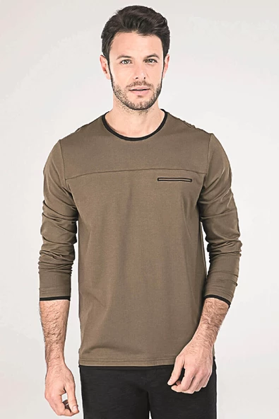 Blackspade 30033 Erkek Modal Kışlık Uzun Kol Sweatshirt - Yeşil - 4