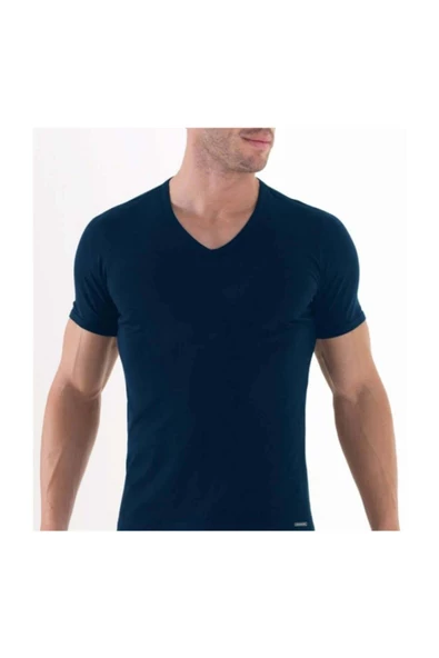 Blackspade 9308 - Silver %94 Modal V Yaka T-Shirt - Resim 2