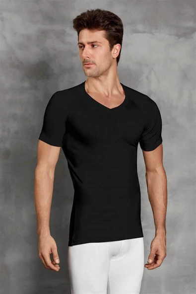 Doreanse 2885 Erkek Çift Etkili Ekstra Viloft Termal V Yaka İçlik T-shirt - 11