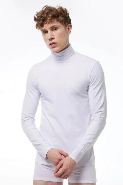 Malabadi 063 Erkek Tam Balıkçı Yaka Uzun Kol Likralı Modal Body - 4