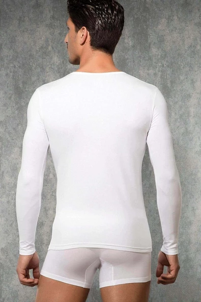 Doreanse 2985 Erkek Çift Etkili Ekstra Viloft Termal Uzun Kol V Yaka İçlik T-shirt - 8