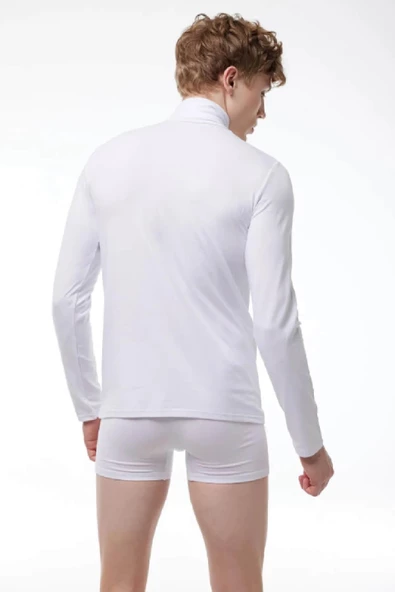 Malabadi 063 Erkek Tam Balıkçı Yaka Uzun Kol Likralı Modal Body - 3