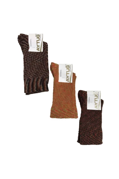 Aytuğ Kadın 3'lü Paket Kışlık Termal Soket Çorap - 4