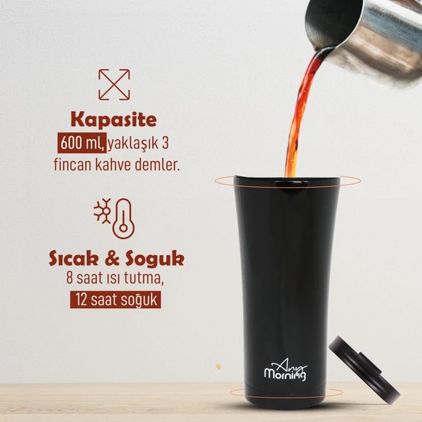 Any Morning Sı231905 Termos Mug Siyah 450 Ml - 10
