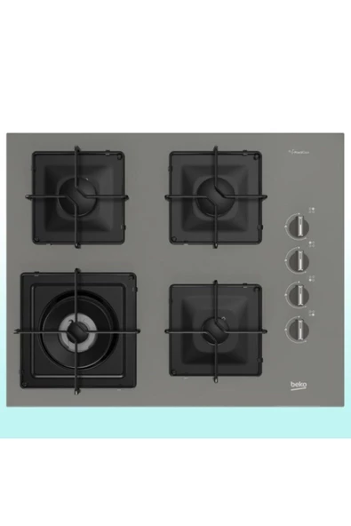 Bocd K 6510 Ewg Cam Ankastre Gri Doğalgazlı Ocak - 1