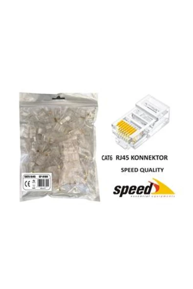 Speed Sp-u100 Cat6 100 Adet Rj45 Konnektör