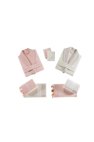 Nurpak Safir 8 Parça Aile Bornoz Seti Kutulu - 5