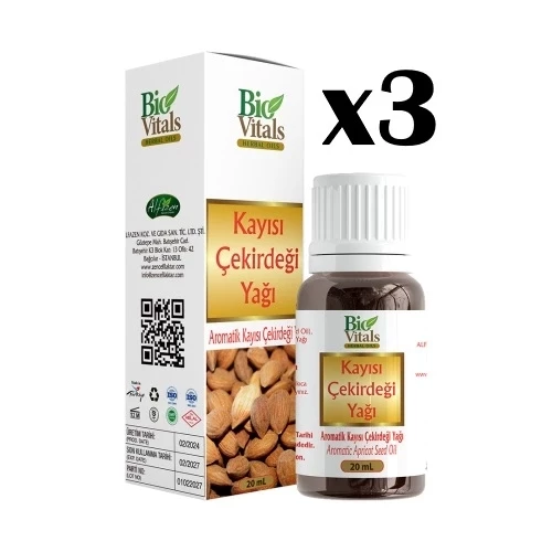 Biovitals Kaysı Çekirdeği Yağı 20 ml x 3 Adet