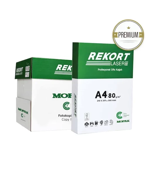 Mopak Rekort A4 500'lü 5 Paket 80 gr Fotokopi Kağıdı