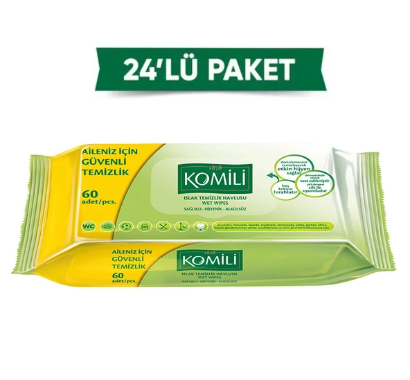 Komili Islak Havlu Mendil 60 yp x 24 Paket - 2