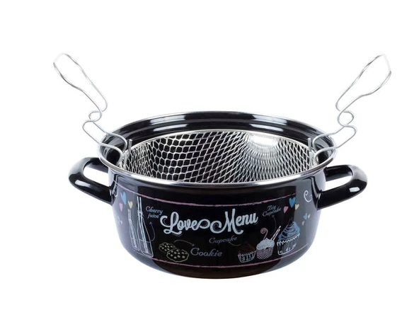 Tantitoni Love Menu Emaye Kızartma Tenceresi 24 CM - 2