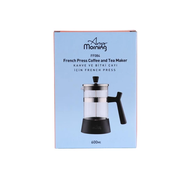 Any Morning FF084 Kahve ve Bitki Çayı için French Press 600 ML - 5