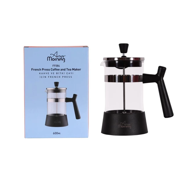 Any Morning FF084 Kahve ve Bitki Çayı için French Press 600 ML - 4
