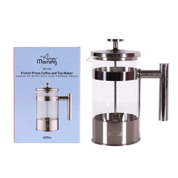 Any Morning FF110 Kahve ve Bitki Çayı için French Press 600 ML - 4