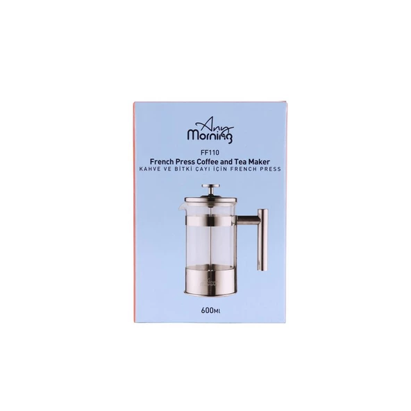 Any Morning FF110 Kahve ve Bitki Çayı için French Press 600 ML - 5