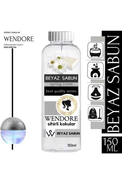 Wendore Sihirli Kokular Küre & Tüm Makinelere uyumlu Koku Mak. Parfümü Beyaz Sabun Esintisi 150ml