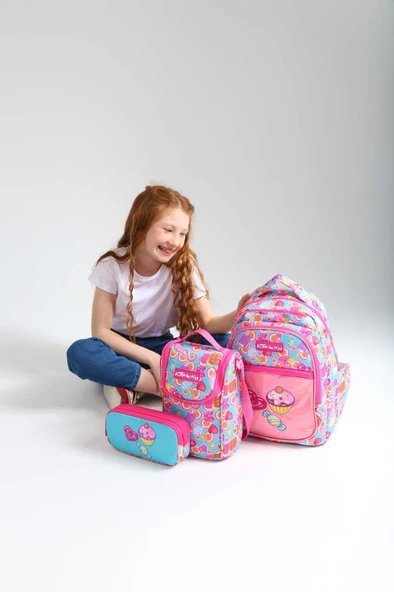 Kaukko Kids Sırt Çantası Aynalı Nakışlı Sweet L5139 - 4
