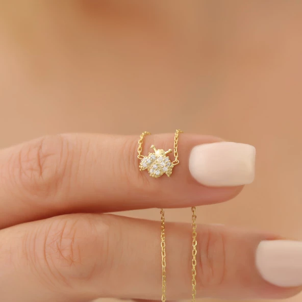 925 Ayar Gümüş Uğur Böceği Bileklik 54426978 - Resim 3