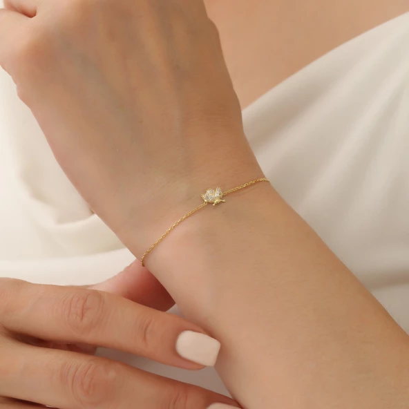 925 Ayar Gümüş Uğur Böceği Bileklik 54426978 - Resim 4