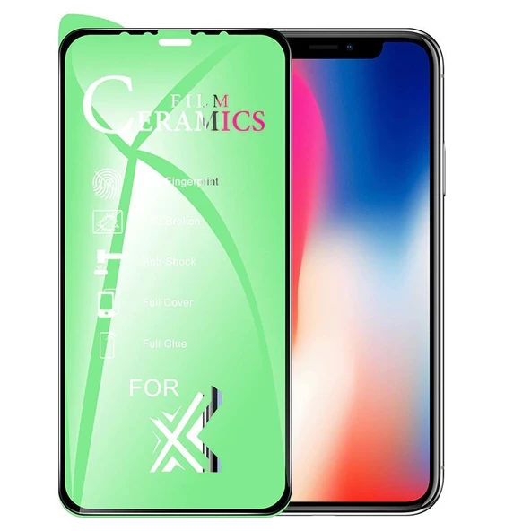 Apple iPhone XS - X 5D Mat Seramik Tam Kaplayan Ekran Koruyucu Cam