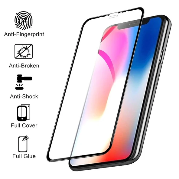 Apple iPhone XS - X 5D Mat Seramik Tam Kaplayan Ekran Koruyucu Cam - 11