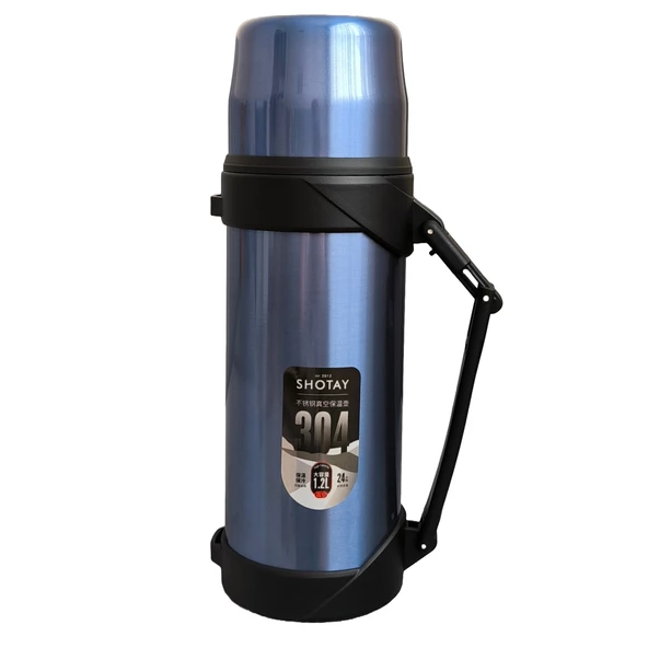 Shotay Adventure 1200ml Outdoor Çelik Termos Mavi ST-8213M - 2