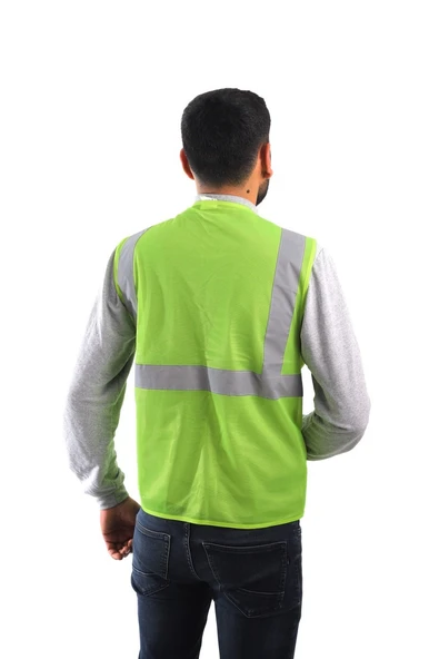 Mühendis Tipi İkaz Yeleği - Sarı - Resim 2