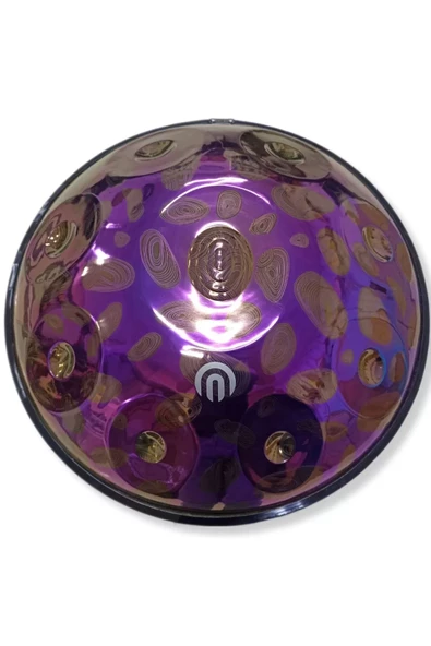 Profesyonel Grade A Titanium Handpan 9 Nota Re Minör Çanta Renkli Kuşak Bakım Yağı