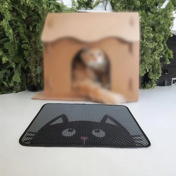 Gatito Gri 40x60 cm Elekli Kedi Kumu Paspası - 3