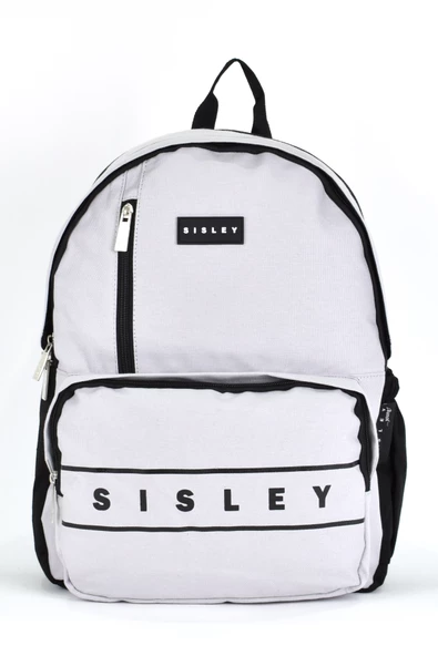 Sisley Okul Sırt Çantası Unisex Çok Gözlü Günlük Seyahat Sırt Çantası Gri 12920 - 1