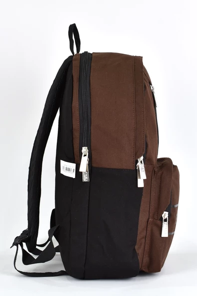 Sisley Okul Sırt Çantası Unisex Çok Gözlü Günlük Seyahat Sırt Çantası Kahverengi 12918 - 3