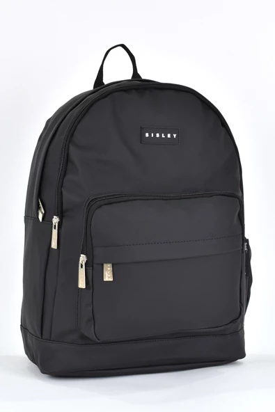 Sisley Okul Sırt Çantası Unisex Çok Gözlü Günlük Seyahat Sırt Çantası Siyah 12913 - 2