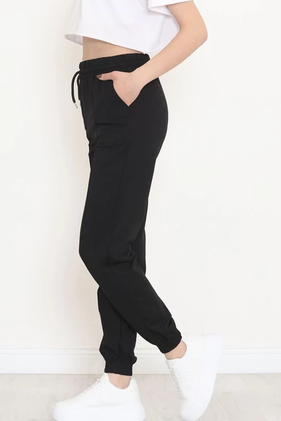 Çımalı Paça Lastikli Eşofman Altı Siyah - 15002.1778. - 4