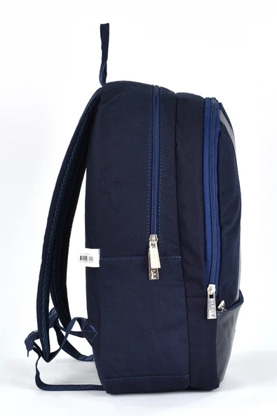 Sisley Okul Sırt Çantası Unisex Çok Gözlü Günlük Seyahat Sırt Çantası Lacivert - Resim 3