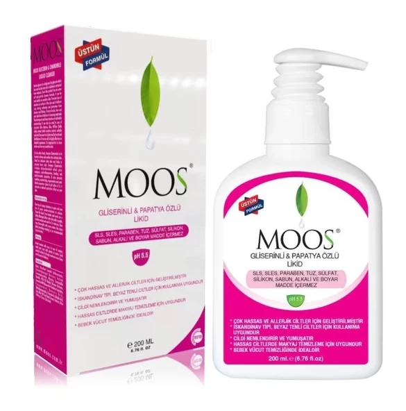 Moos Gliserinli & Papatya Özlü Likit Temizleme Jeli 200 ml