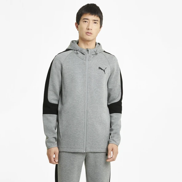 Puma 585812 Evostripe Core Fz Hoodie Kapüşonlu Jacket Eşofman Üstü Erkek Ceket - Resim 7