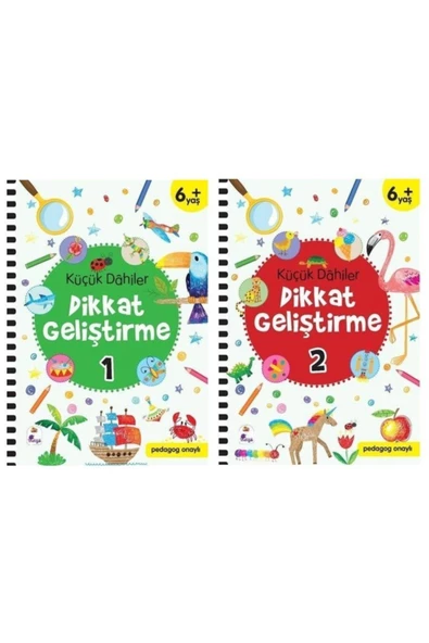 Küçük Dahiler Dikkat Geliştirme Seti 2 Kitap 6 Yaş +