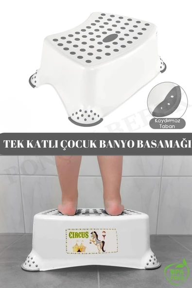 Kaydırmaz Çocuk Bebek Banyo Basamağı - Kaymaz Lavabo Taburesi