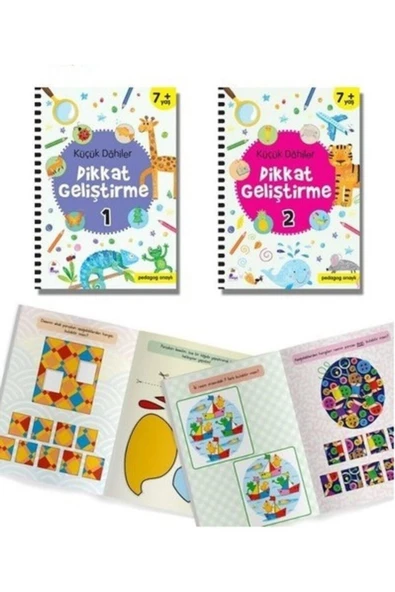 Küçük Dahiler Dikkat Geliştirme Seti 7+ Yaş 2 Kitap Takım ürün görseli