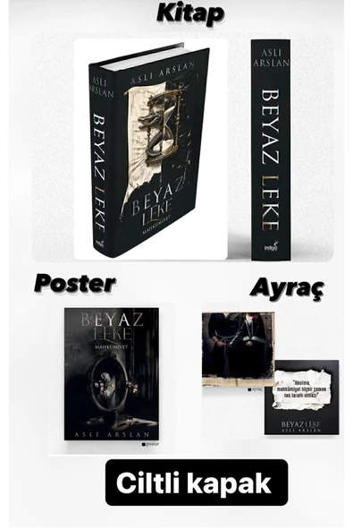 Beyaz Leke - Aslı Arslan ( Ciltli Kapak ) Poster Ve Ayraçlı