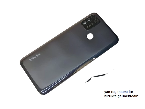 Infinix HOT 10 PLAY KASA ARKA Pil Batarya Kapağı SİYAH