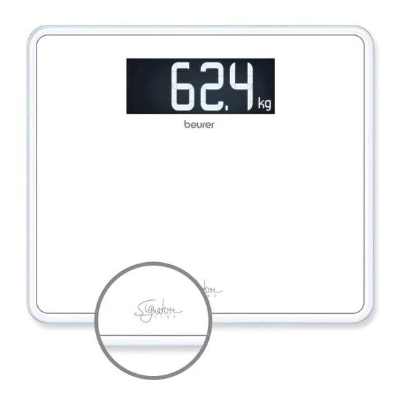 Beurer Gs 410 Signatureline Beyaz Cam Banyo Baskülü - 3