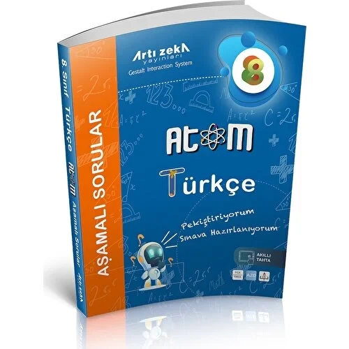 Artı Zeka Yayınları 8. Sınıf Türkçe Atom Aşamalı Sorular